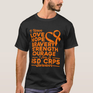 T-shirt Amour Espoir Force Courage Drs Crps Sensibilisatio