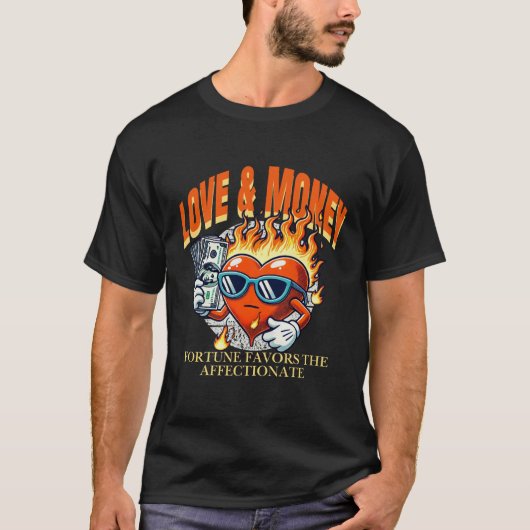 T-shirt Amour et argent (Devant)