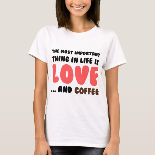 T-shirt Amour et café (Devant)