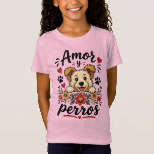 T-Shirt Amour et Chiens Design Amusant pour les Amateurs d