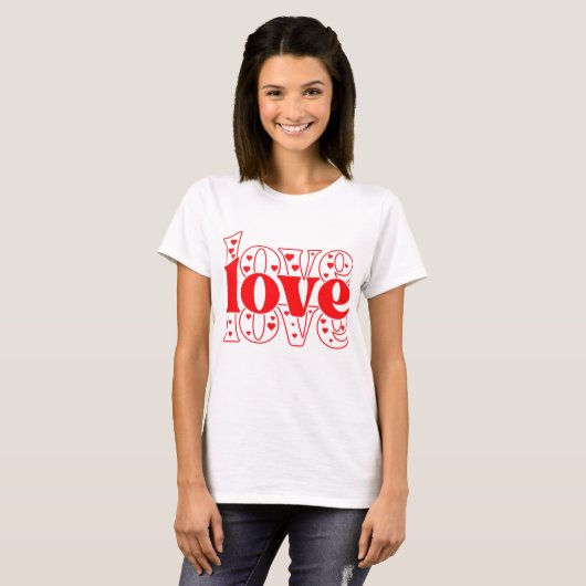 T-shirt Amour et Coeurs (Devant entier)