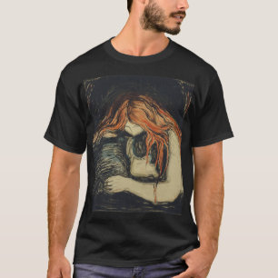 T-shirt Amour et douleur (Le Vampire) (par Edvard Munch)