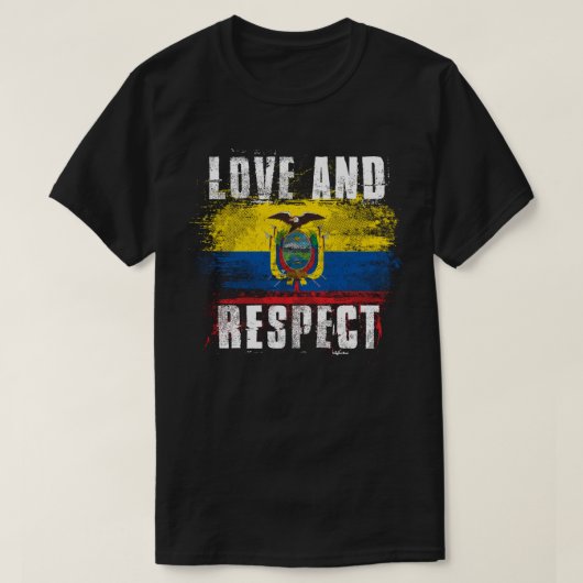 T-shirt Amour et fierté d'Ecuadorian de drapeau   de (Design devant)
