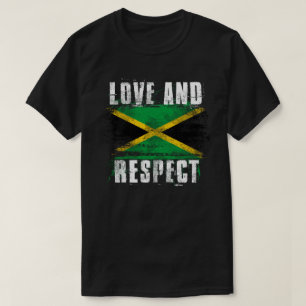 T-shirt Amour et fierté jamaïcaine T   de drapeau de la