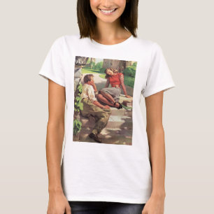 T-shirt Amour et romance vintage, amoureux du lycée