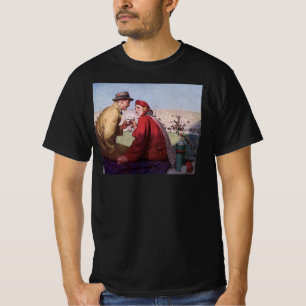 T-shirt Amour et romance vintage, couple au match de footb
