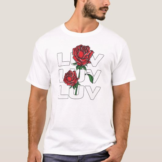 T-shirt Amour et Rose (Devant)