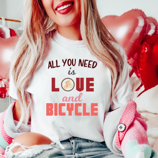 T-shirt Amour et vélo