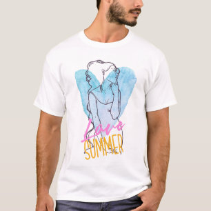 T-shirt Amour Été Moderne Art Blanc tendance