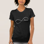 T-shirt amour éternel<br><div class="desc">L'or à jamais amour avec le symbole infini.</div>