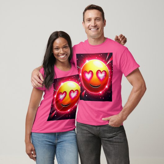 T-shirt Amour Étincelle Coeurs Emoji (Unisexe)