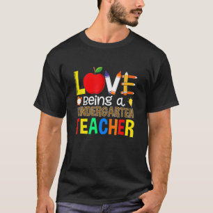 T-shirt Amour Être Une Maternelle Enseignante Leopard Plai