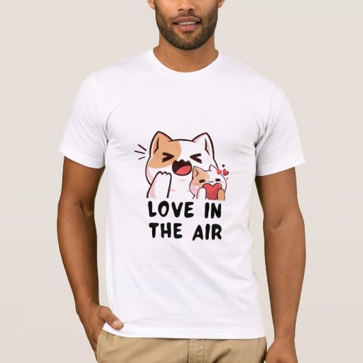 T-shirt Amour Félin Flottant (Devant)