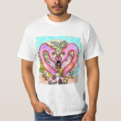 T-shirt Amour Flamant rose (Devant)