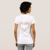 T-shirt Amour Fleurs Coeur (Dos entier)