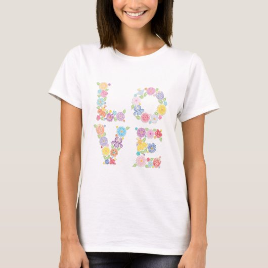 T-shirt Amour floral (Devant)