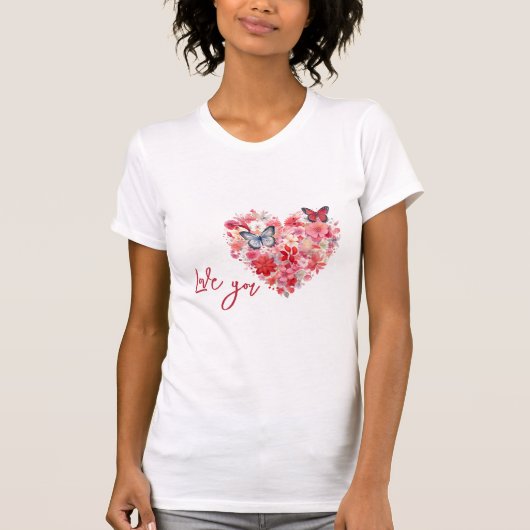 T-shirt Amour Fluttering | Vous aimez (Devant)