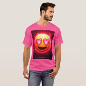 T-shirt Amour Frappé Coeurs Emoji (Devant entier)