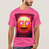 T-shirt Amour Frappé Coeurs Emoji (Devant)