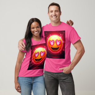 T-shirt Amour Frappé Coeurs Emoji