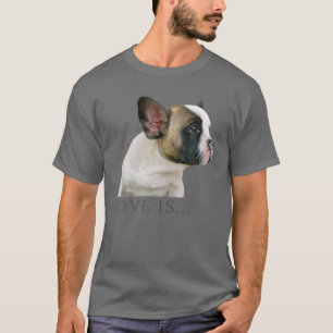 T-shirt Amour French Bulldog Frenchie Maman Papa Chien Chi