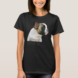 T-shirt Amour French Bulldog Frenchie Maman Papa Chien Chi