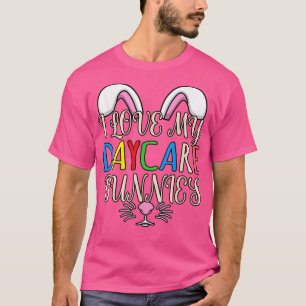 T-shirt Amour Garderie Bunnies Garderie Enseignant Wo