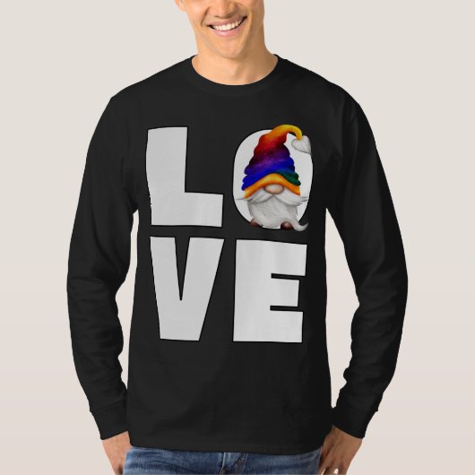 T-shirt Amour Gay pride Gnome Pour Sensibilisation LGBTQ F (Devant)