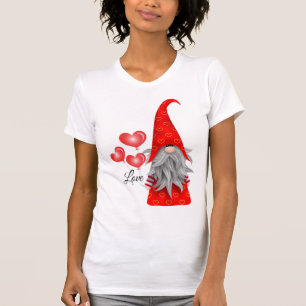 T-shirt Amour gnome avec ballons de coeur