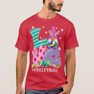 T-shirt Amour Gnome Bunny Volleyball Joueur Gnome Lover Ea