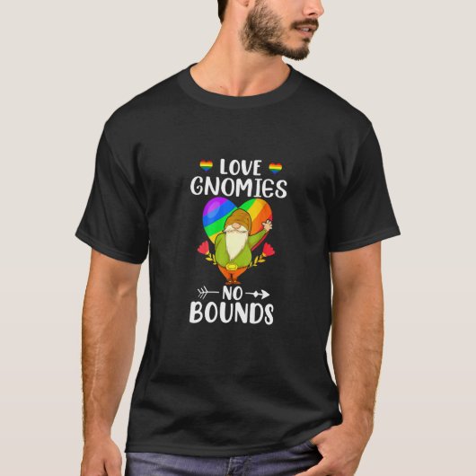 T-shirt Amour Gnomes Pas De Frontières Lgbt Communauté Sen (Devant)