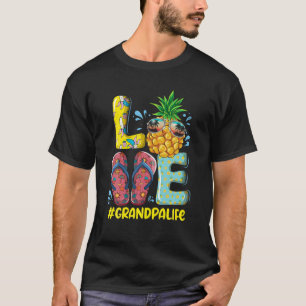 T-shirt Amour Grand-Père Vie Flip Flops Hippie Ananas Summ