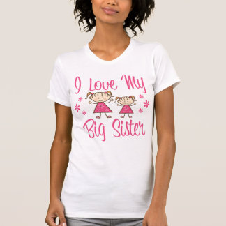 T-shirt Amour Grandes Soeurs Filles Roses