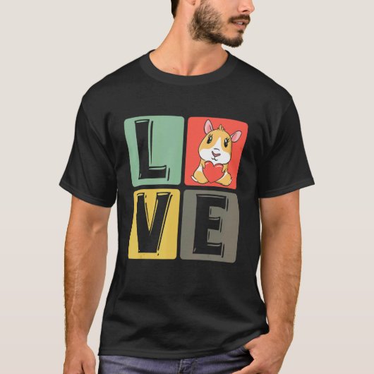 T-shirt Amour Hamster Animaux Animaux Animaux Rongeurs Sou (Devant)