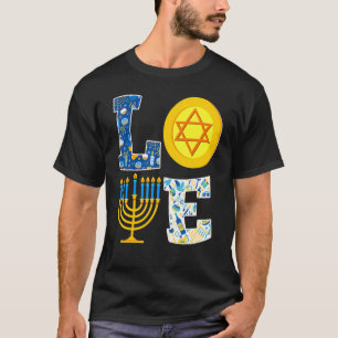 T-shirt Amour Hanoukka Chanukah Menorah Pyjama Corresponda