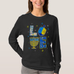T-shirt Amour Hanukkiah Menorah Juif Hanoukka Chanukah Men<br><div class="desc">Amour Hanukkiah Menorah Juif Hanoukka Chanukah Hommes Femmes Enfants 3</div>