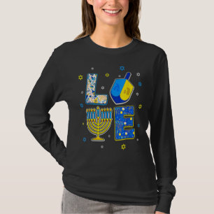 T-shirt Amour Hanukkiah Menorah Juif Hanoukka Chanukah Men