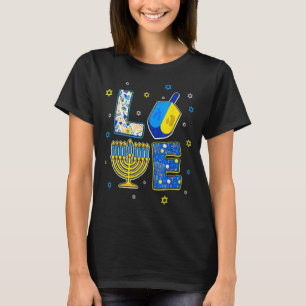 T-shirt Amour Hanukkiah Menorah Juif Hanoukka Chanukah Men
