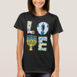 T-shirt Amour Hanukkiah Menorah Juif Hanoukka Chanukah Men<br><div class="desc">Amour Hanukkiah Menorah Juif Hanoukka Chanukah Hommes Femmes Enfants 4</div>