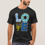 T-shirt Amour Hanukkiah Menorah Juif Hanoukka Chanukah Men<br><div class="desc">Amour Hanukkiah Menorah Juif Hanoukka Chanukah Hommes Femmes Enfants.</div>