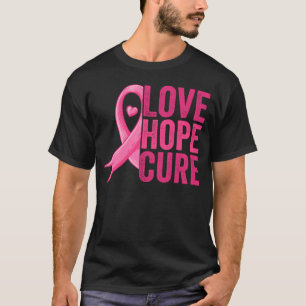 T-shirt Amour Hope Cure Cancer du sein Mois de sensibilisa