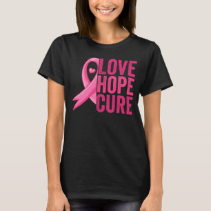 T-shirt Amour Hope Cure Cancer du sein Mois de sensibilisa