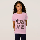 T-Shirt Amour imprimé léopard & Coquette (Devant entier)