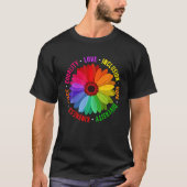 T-shirt Amour Inclusion Espoir Diversité Kindness Paix Éga (Devant)