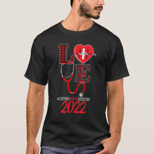 T-shirt Amour Infirmière Cna Battement de coeur 2022 Vie i