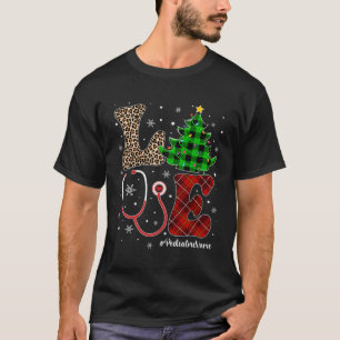 T-shirt Amour Infirmière pédiatrique Vie Infirmière Noël A