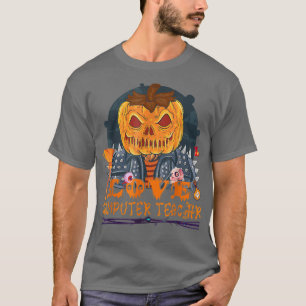 T-shirt Amour Informatique Professeur Effrayant Costume Ha