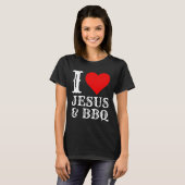 T-shirt Amour Jesus Bbq Fier Christian Food Grill Viande S (Devant entier)