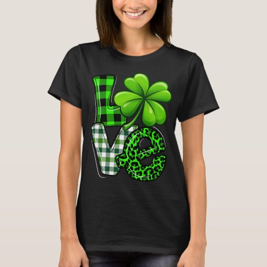 T-shirt Amour Jour de la Saint Patrick jumeler Shamrock de (Devant)