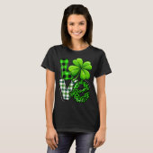 T-shirt Amour Jour de la Saint Patrick jumeler Shamrock de (Devant entier)